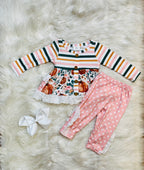 Girl’s Pumpkin Pant Set