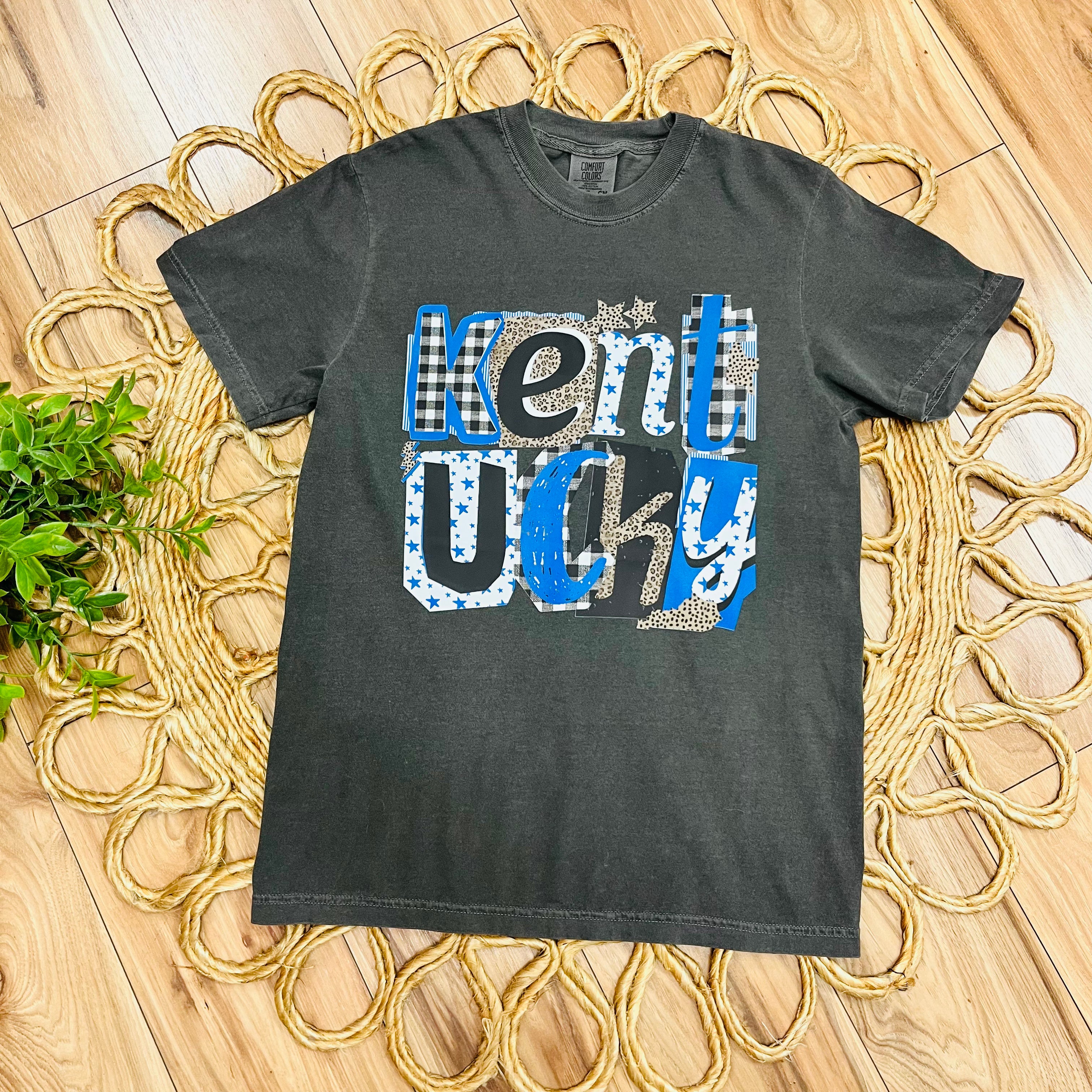 Women’s Charcoal Kentucky Mixed Print Graphic Tee
