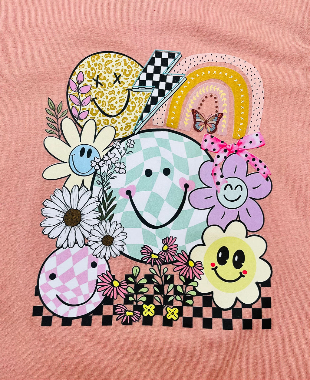 Girl’s Smiley Face Graphic Tee