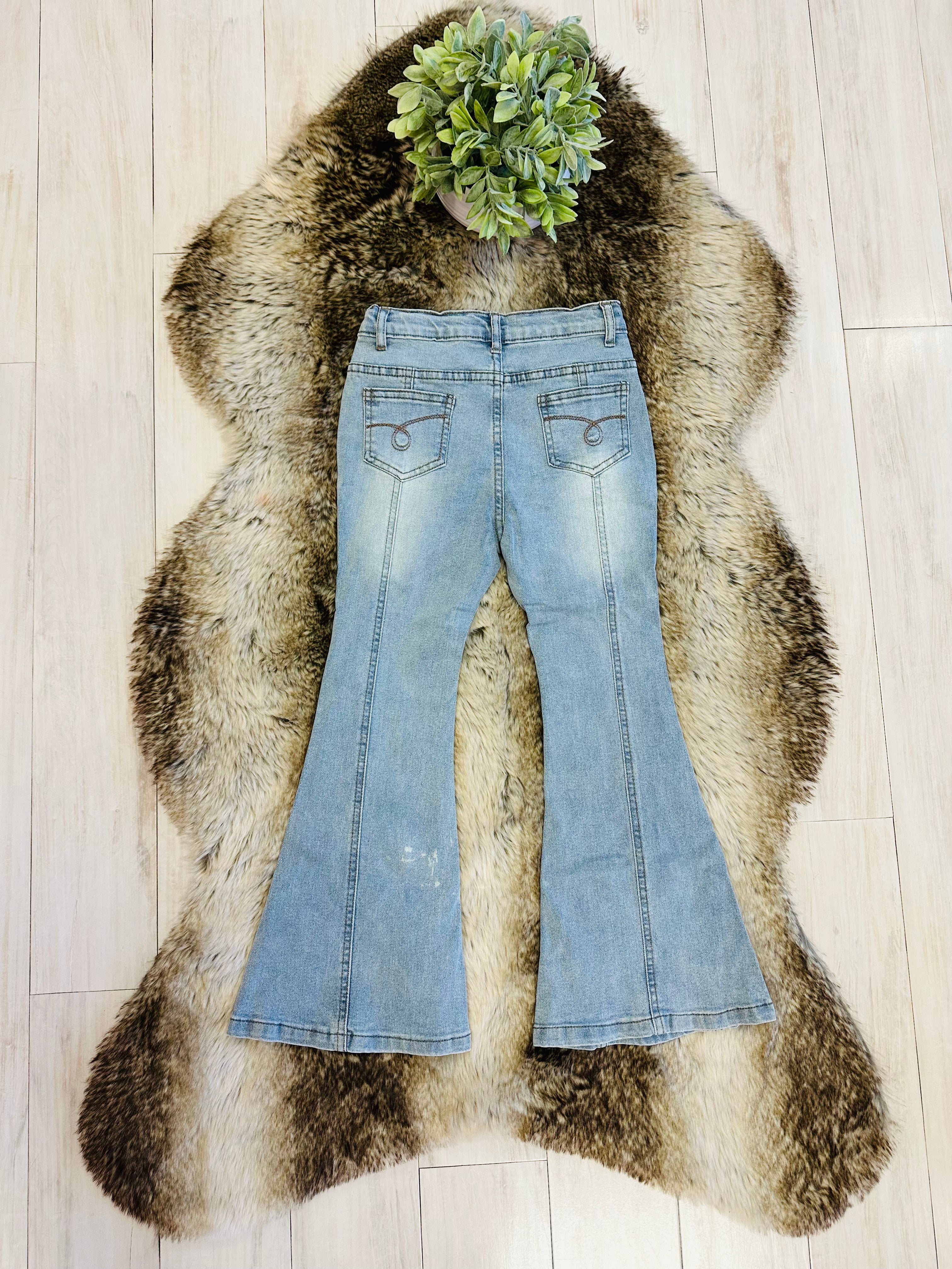 Stained Girl’s Flare Jeans
