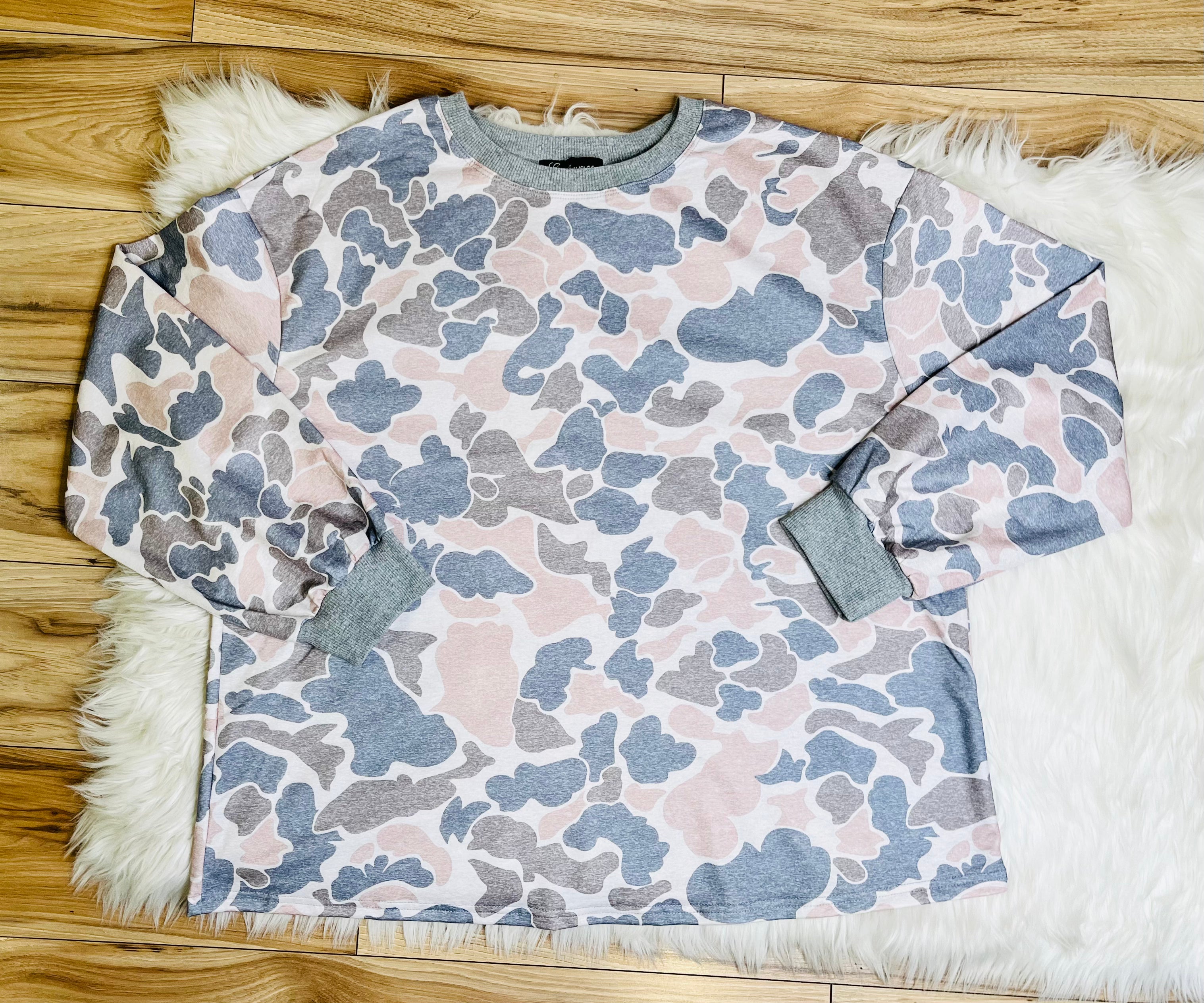 Women’s Evermmee Curvy Camo Pant Set