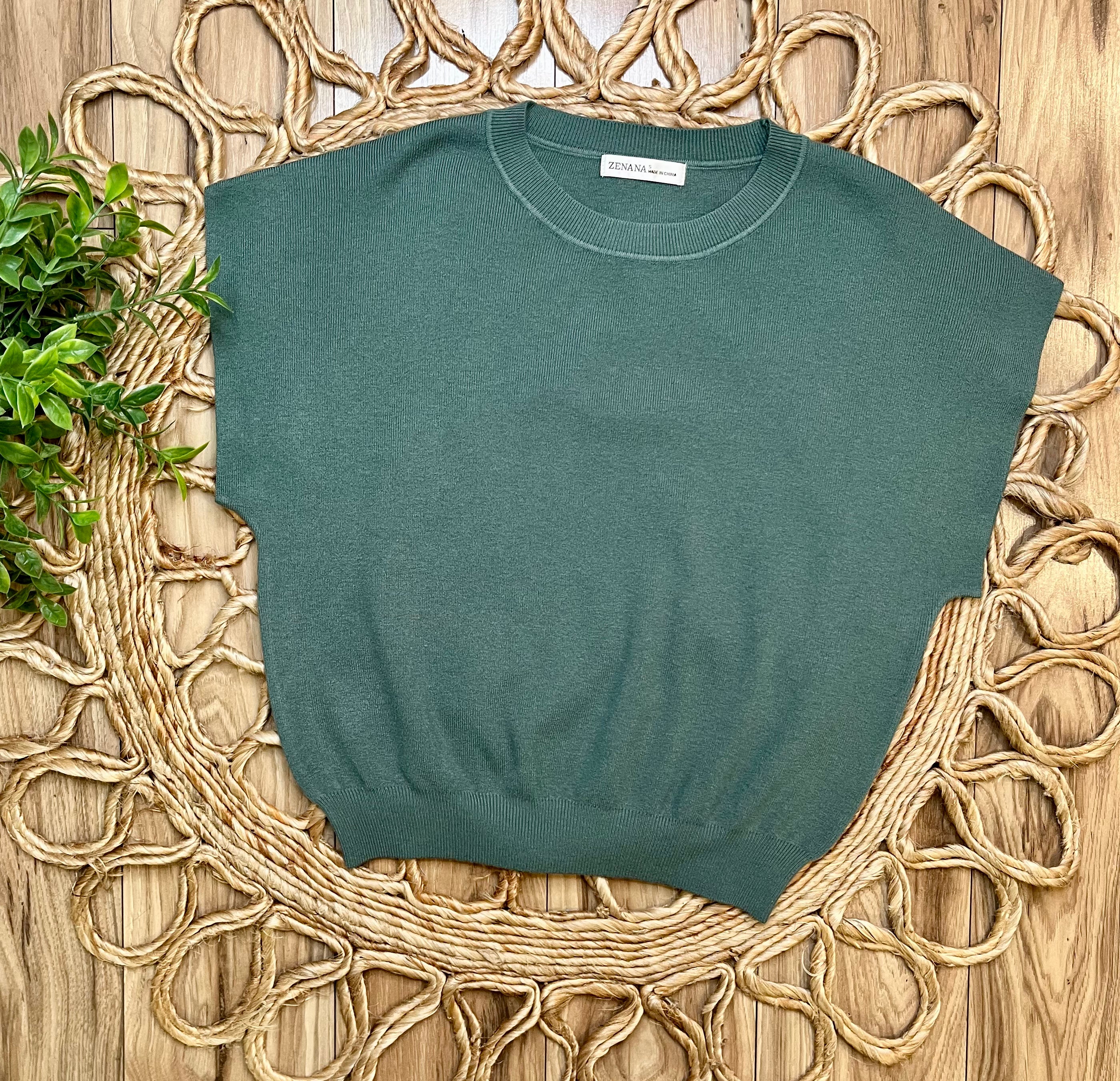 Women’s Zenana Ash Jade Sweater Vest Top