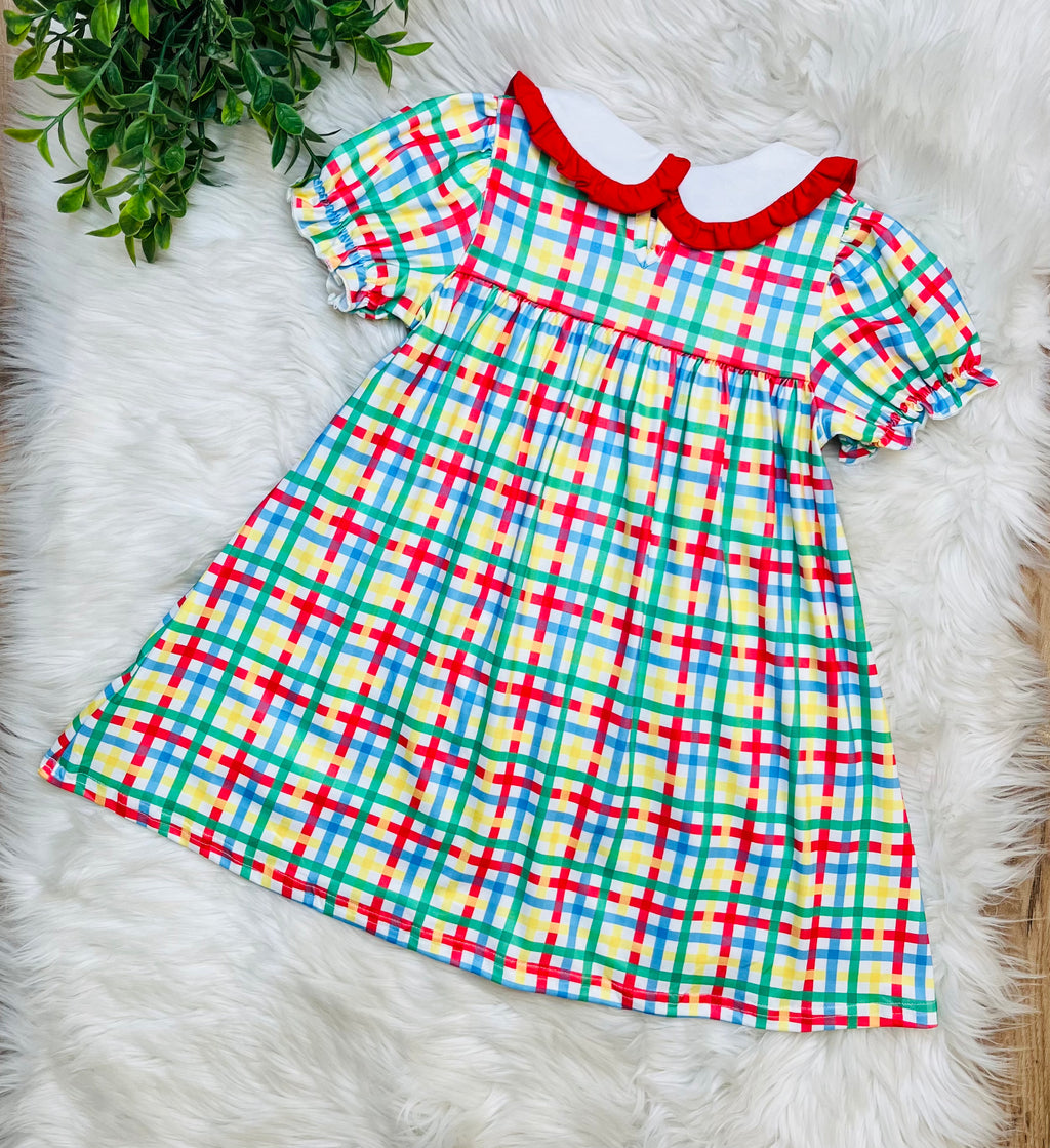 Girl’s School Embroidered Dress
