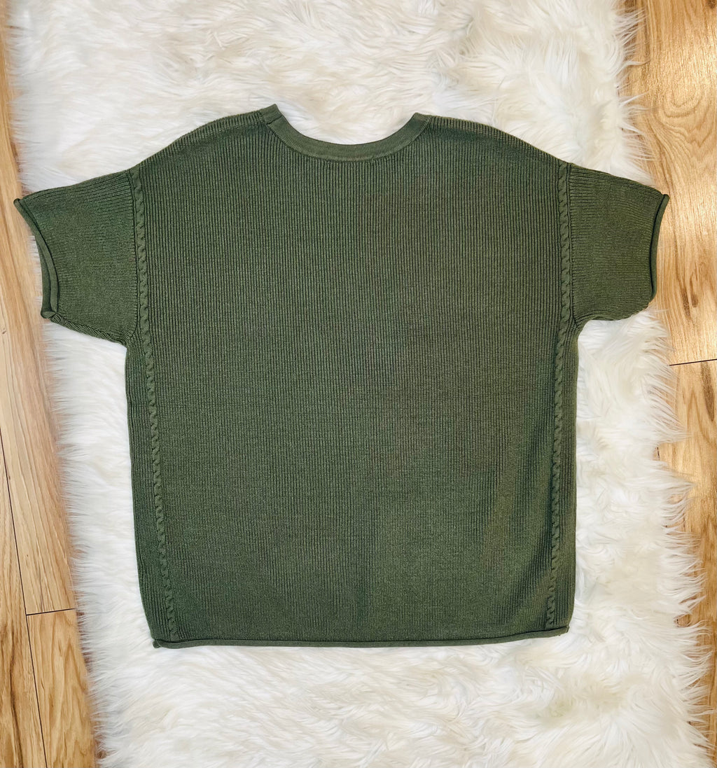 Women’s Zenana Olive Sweater Top - True to Size