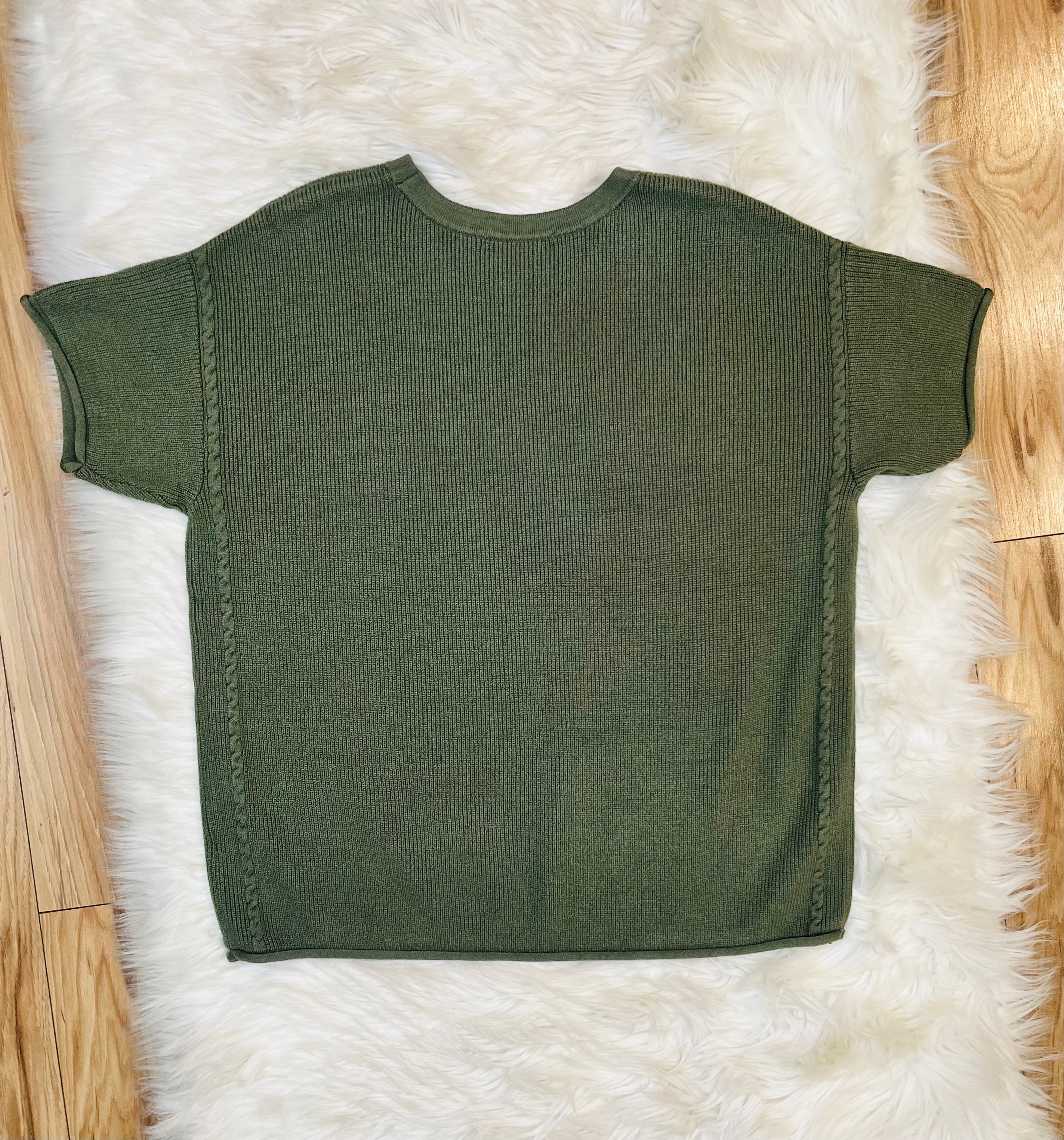 Women’s Zenana Olive Sweater Top - True to Size