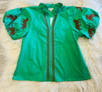 Women’s Animal Print Puff Sleeve Top