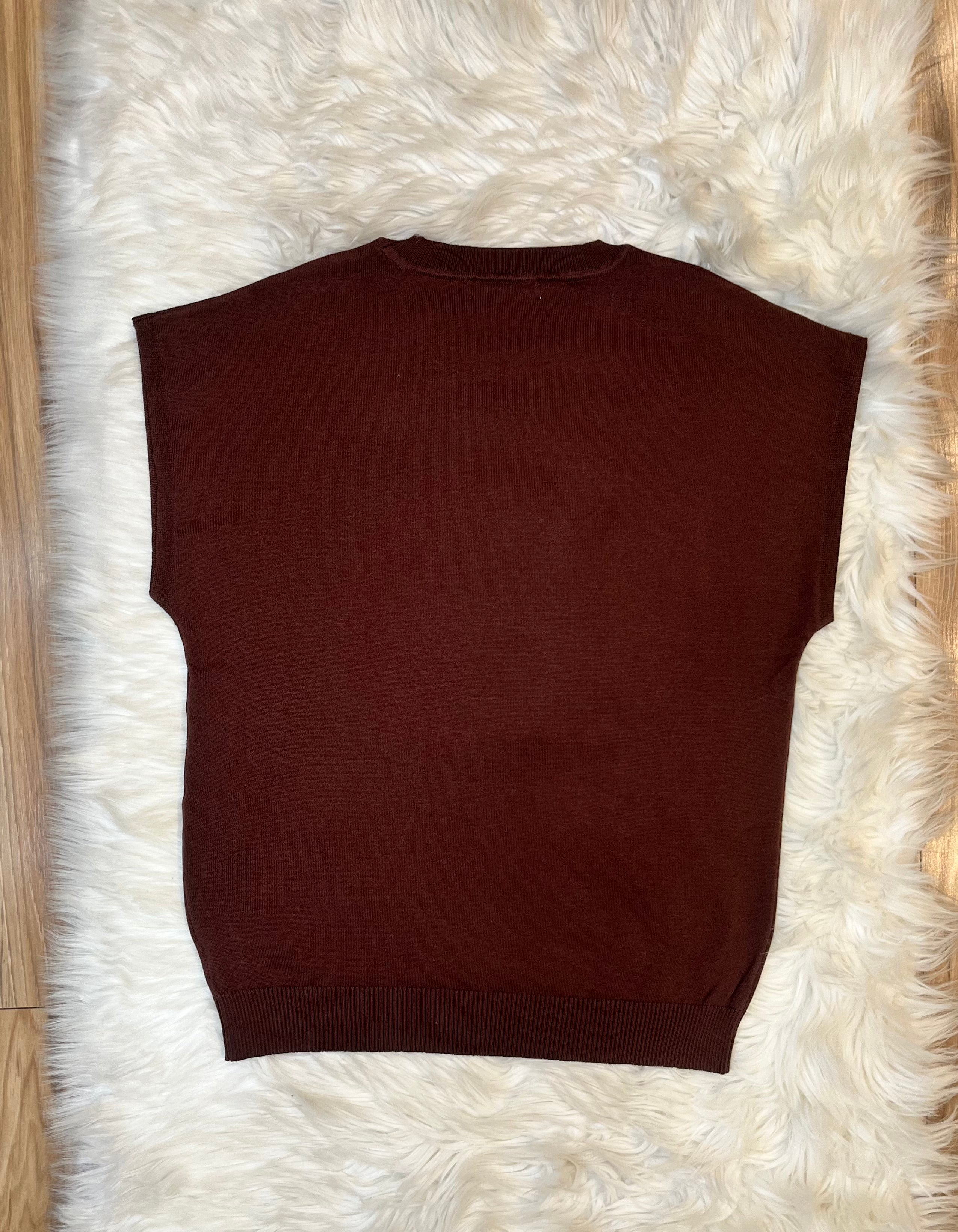 Women’s Zenana Brown Vest Top - True to Size