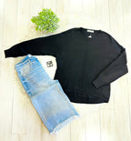 Women’s Black Crewneck Knit Sweater