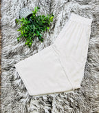 Women’s Umgee Regular and Curvy Oatmeal Linen Frayed Pants- True to Size