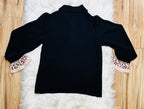 Women’s Evermmee Black Cheetah Detail Top- True to Size