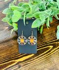 Women’s Orange Spiral Earrings