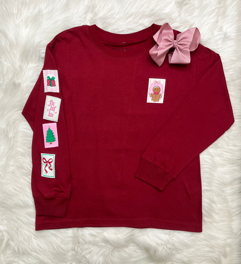 Girls Simply Southern Tis the season Christmas Long sleeve