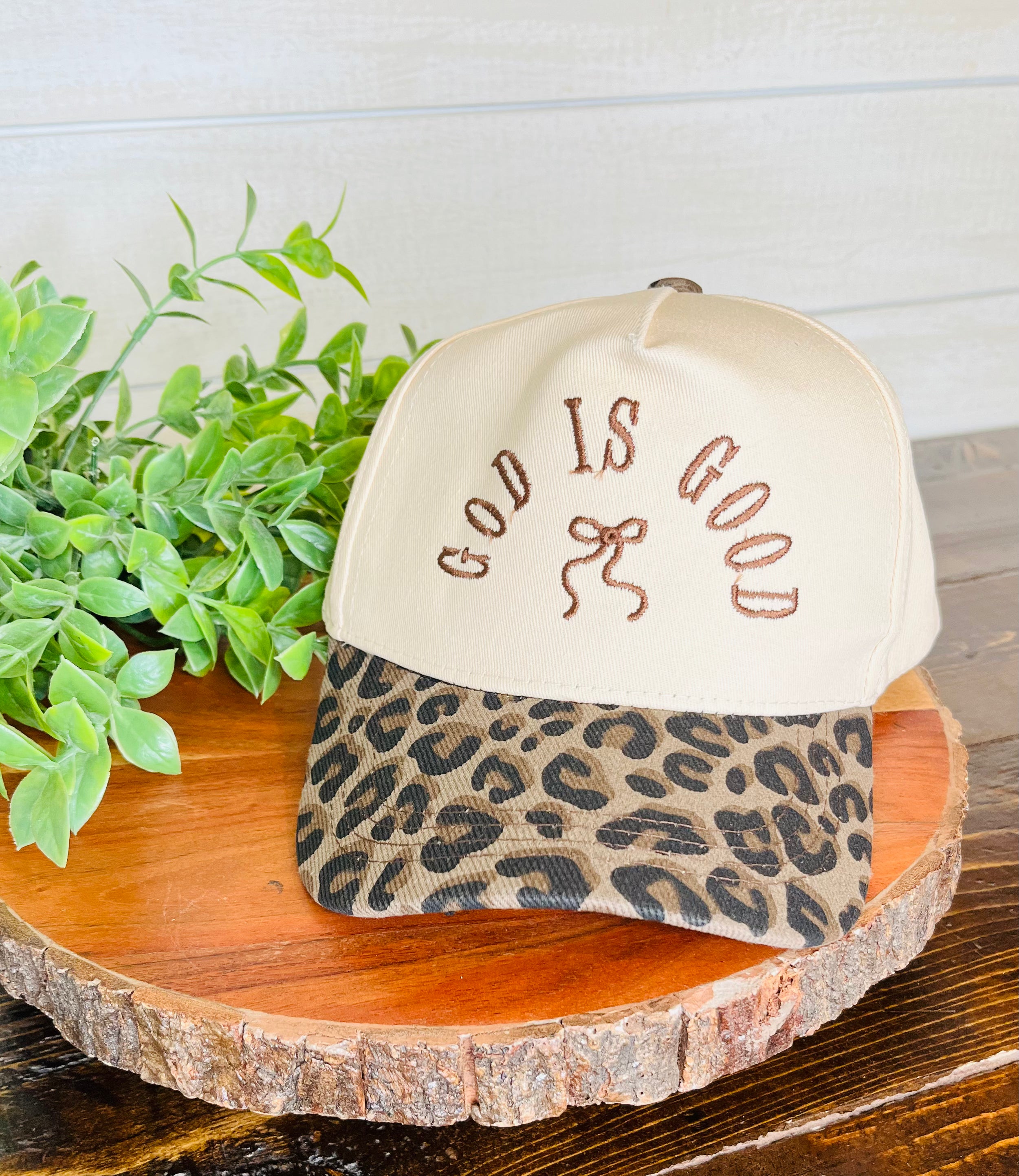 Women’s God is Good Leopard Hat
