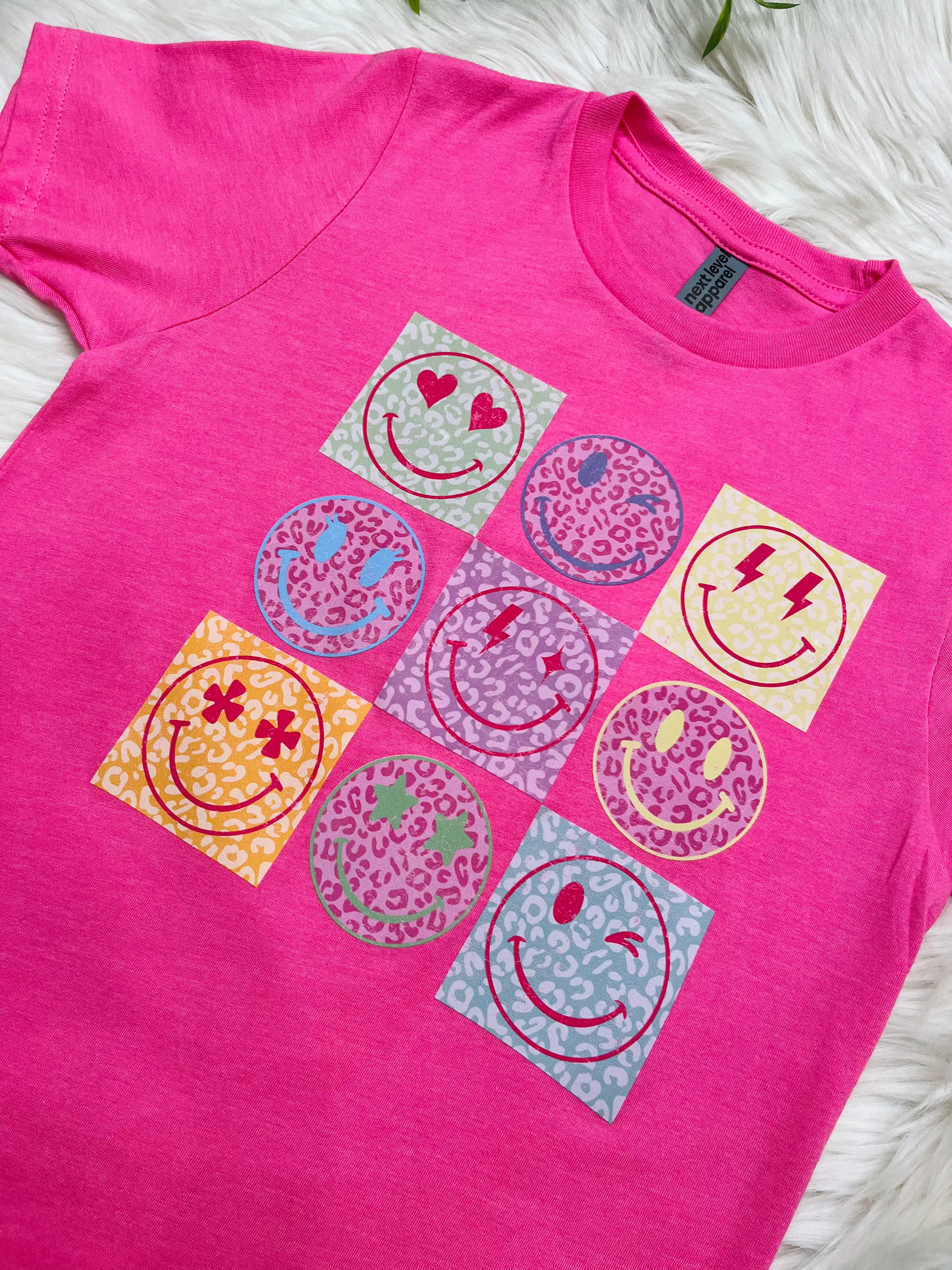 Girl’s Smiley Face Graphic Tee