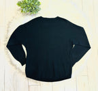 Women’s Black Crewneck Knit Sweater