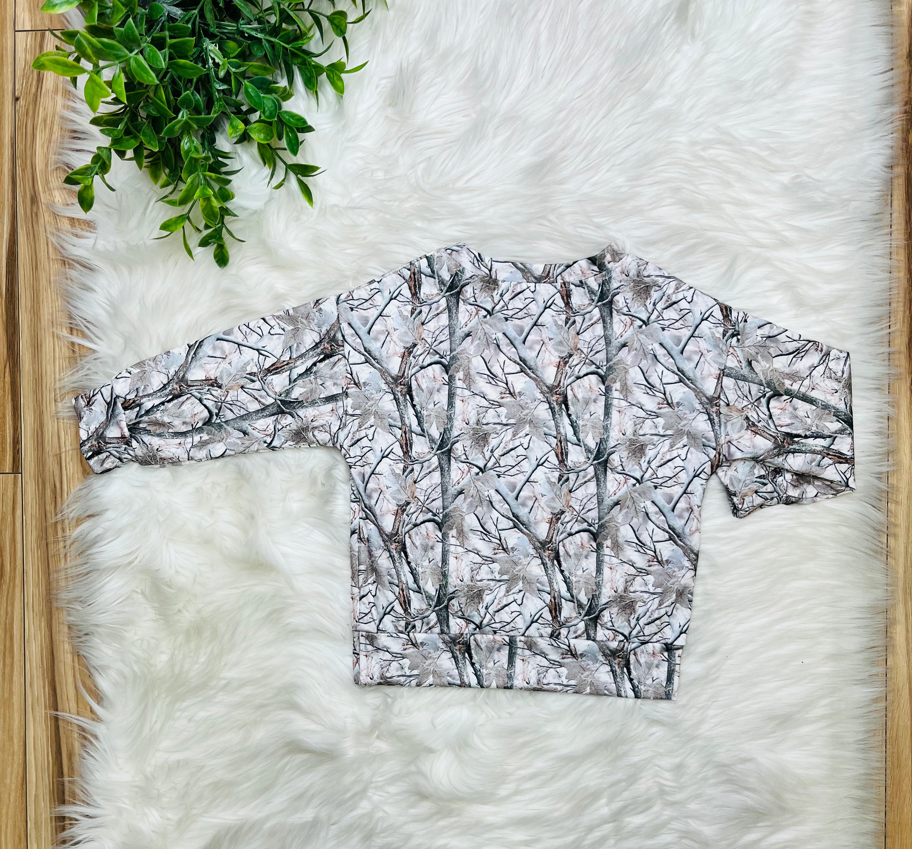 Girl’s Grey Camo Pant Set