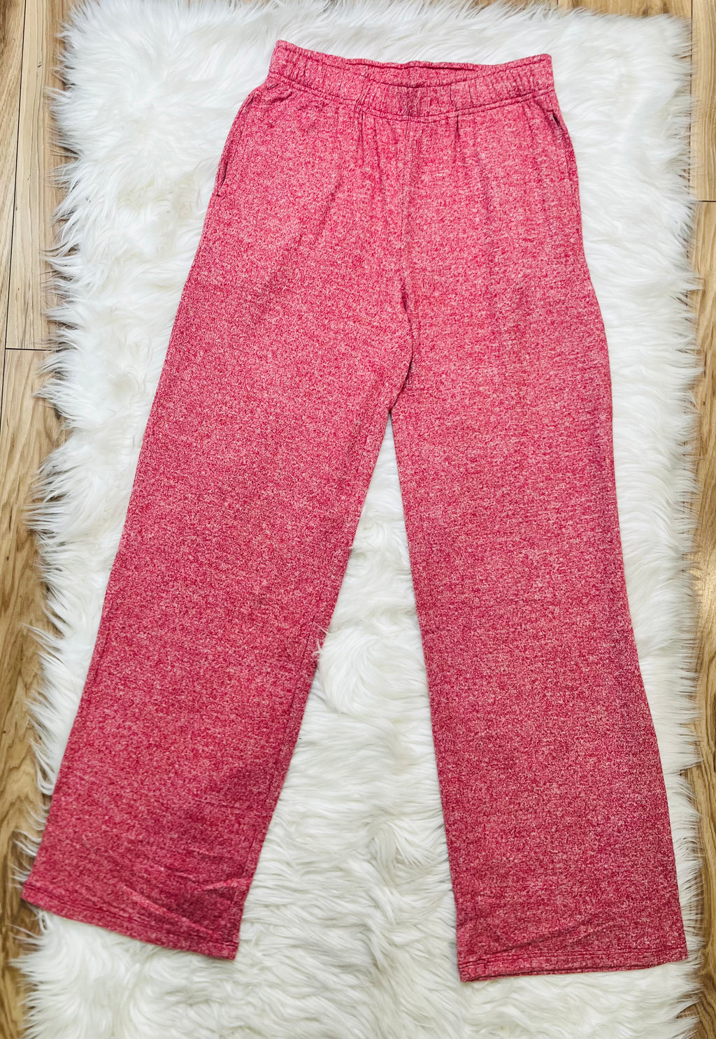 Women’s Zenana Dark Red Melange Pant Set