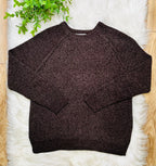 Women’s Zenana Dark Brown Exposed Seam Sweater Top-True to size