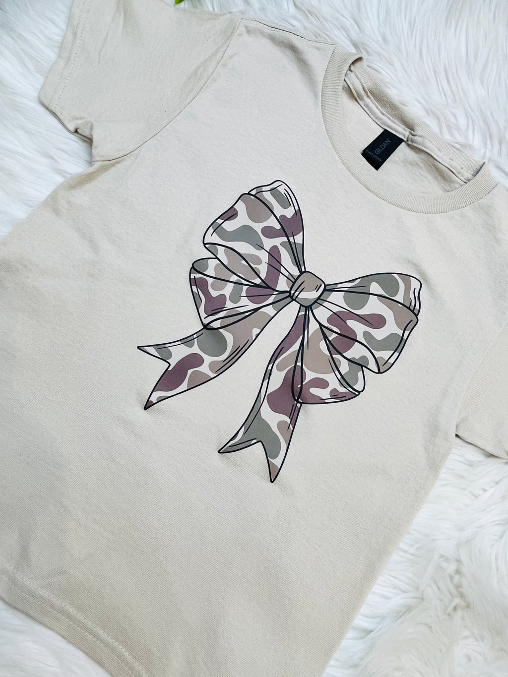 Girl’s Camo Bow Tee