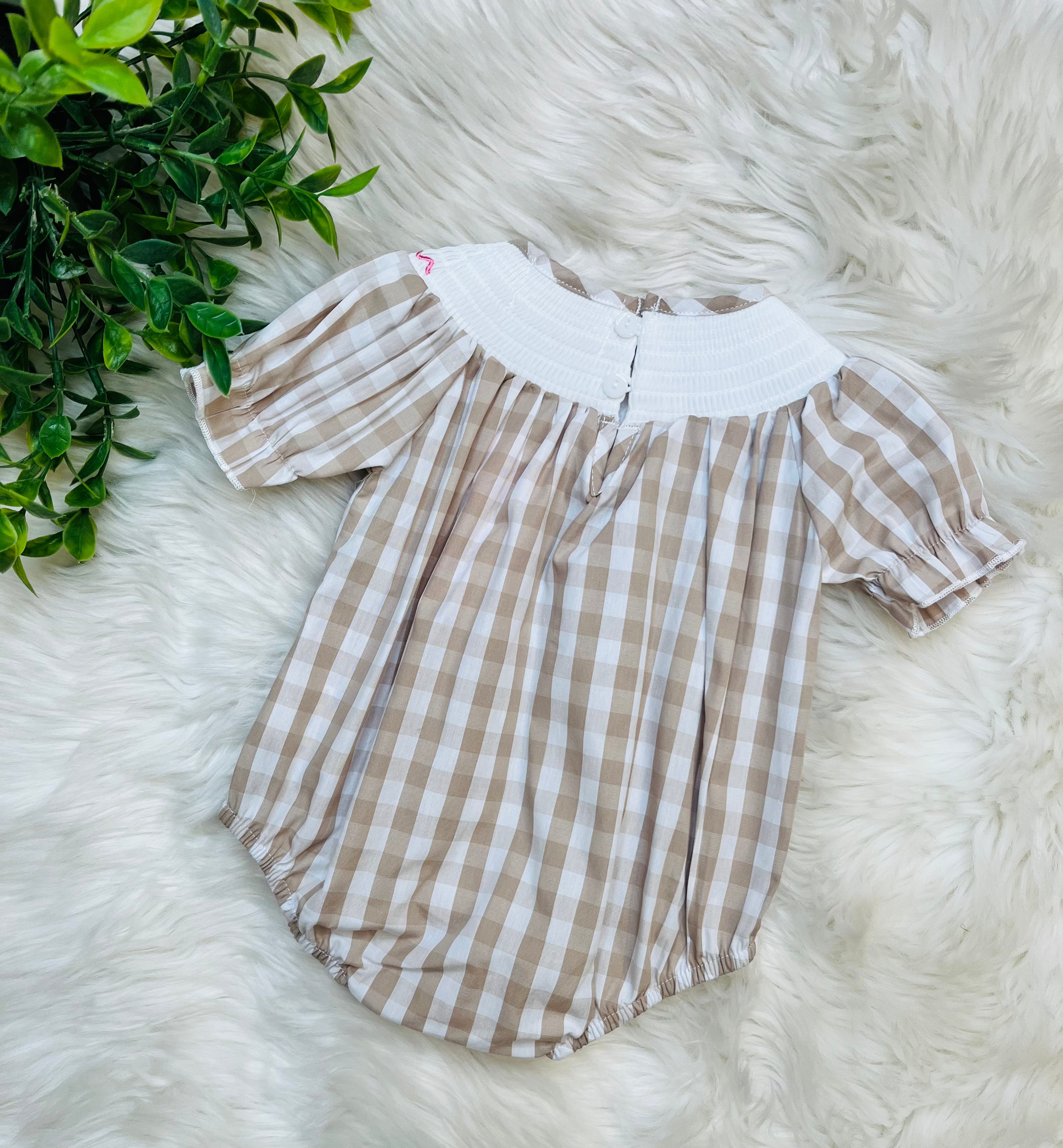 Girl’s Little Pony Smocked Bubble
