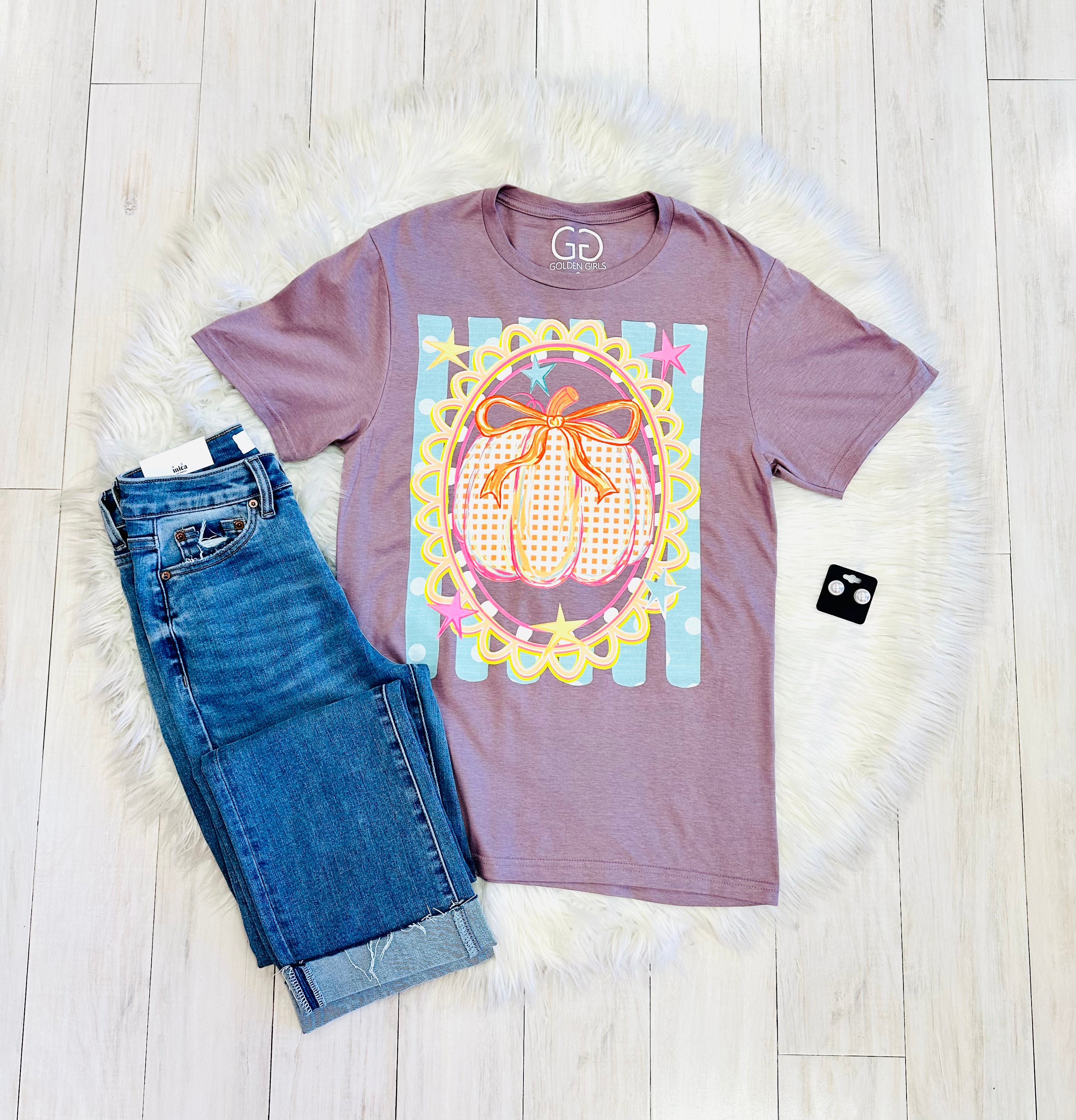Women’s Pumpkin & Bow Tee