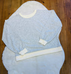 Women’s Zenana Scuba Drawstring Pant Lounge Set in Heather Gray