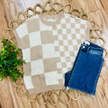 Women’s Very J Checkered Knit Sweater Top