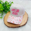 Women’s Pink Floral “Love Like Jesus” Hat