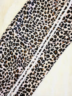 Women’s Cheetah Print Wide-Leg Side Stripe Pants