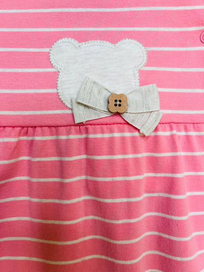 Mayoral Baby Pink And White Bear Sleeper - Mini Mee Boutique