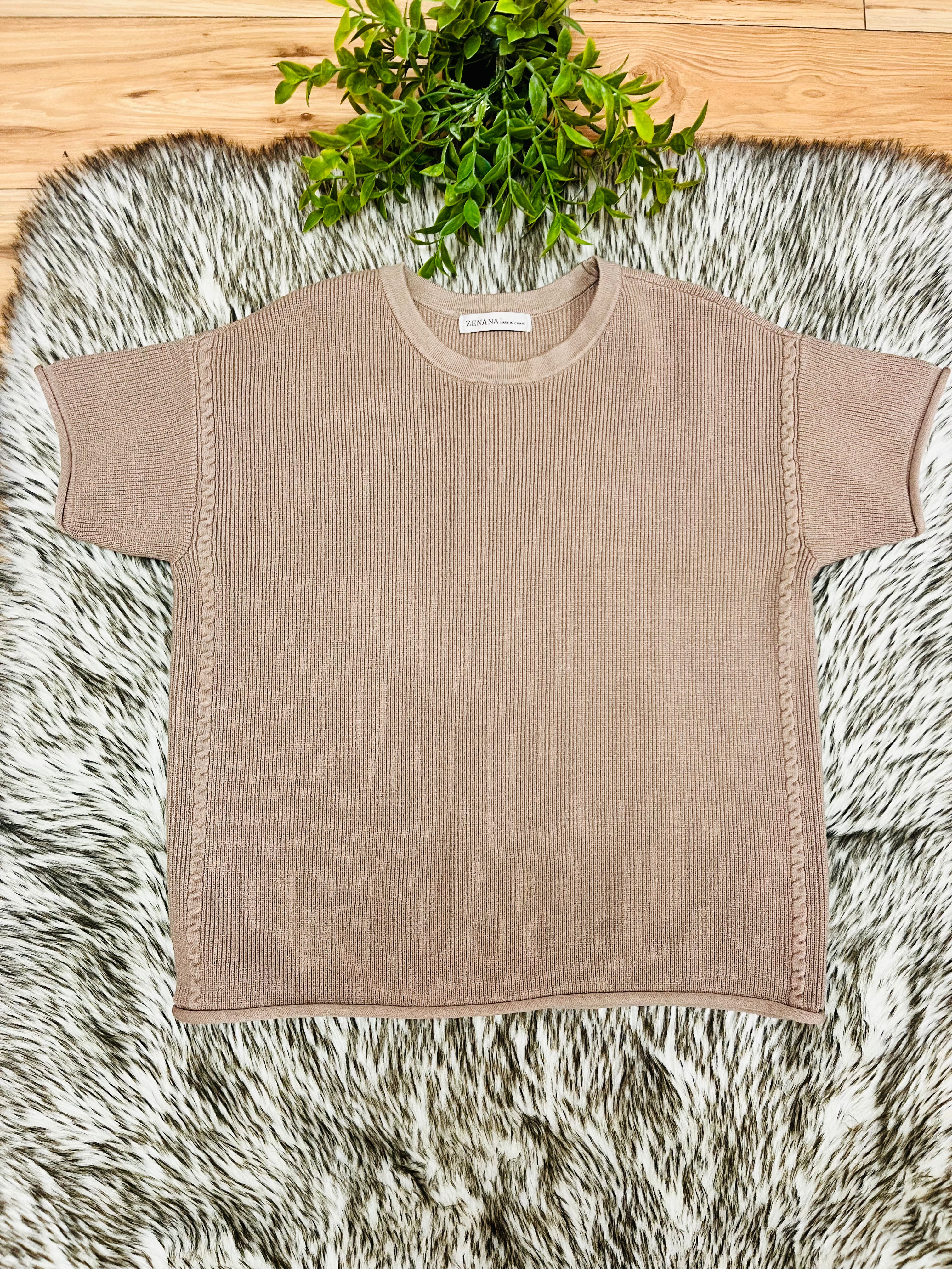Women’s Zenana Cocoa Sweater Top-True to Size