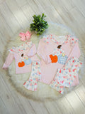 Girl’s Light Pink Pumpkin Ruffle Pant Set