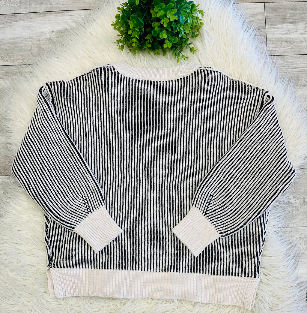 Women’s Zenana Black Ribbed Sweaters Top - True to size