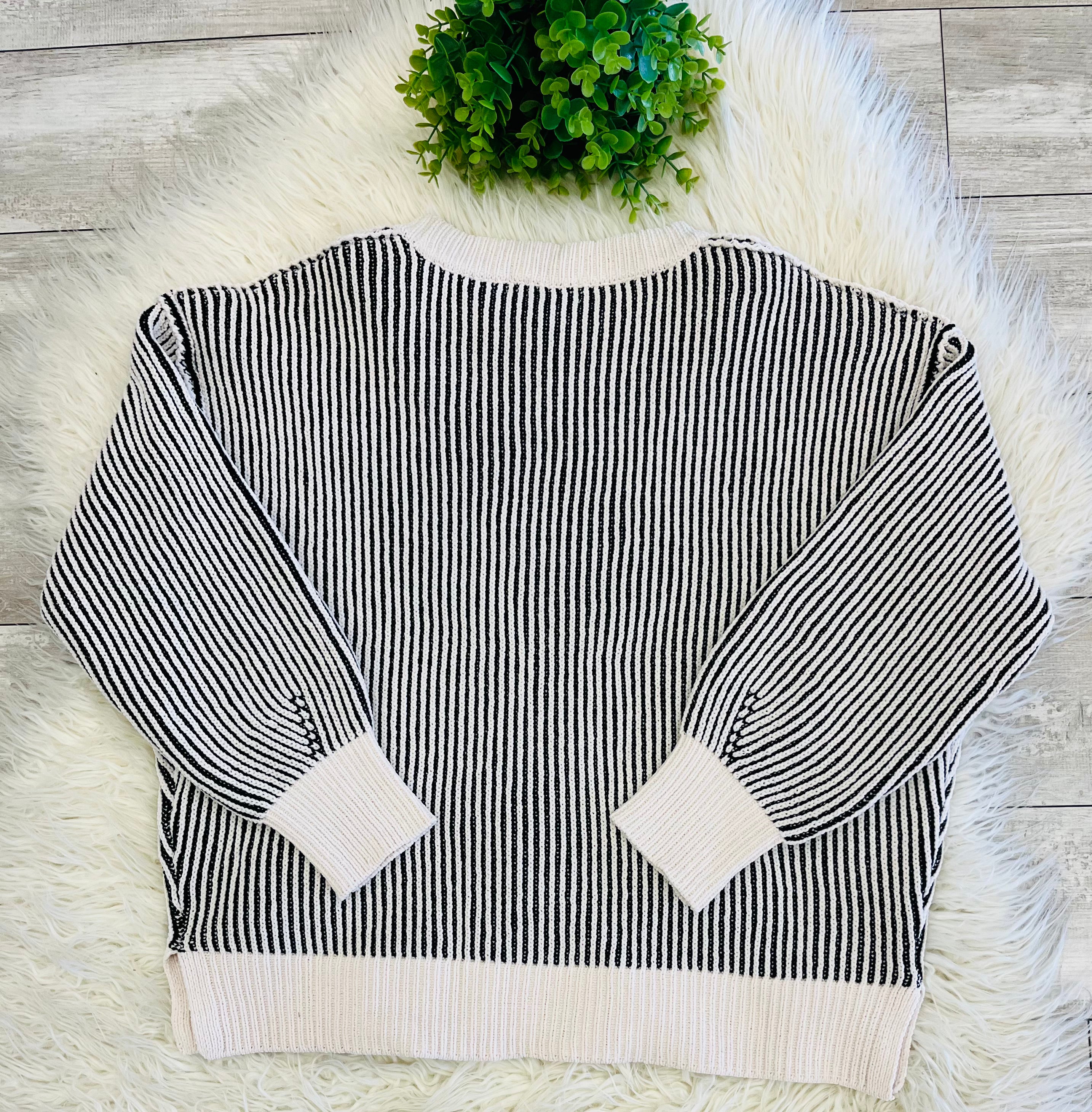 Women’s Zenana Black Ribbed Sweaters Top - True to size