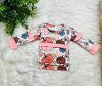 Girl’s Pumpkin Floral Outfit Set