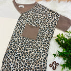 Women’s Haptics Curvy Leopard Print Color Block Ribbed Top