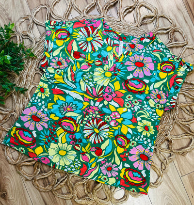 Dear Scarlett Green Floral Top - Mini Mee Boutique