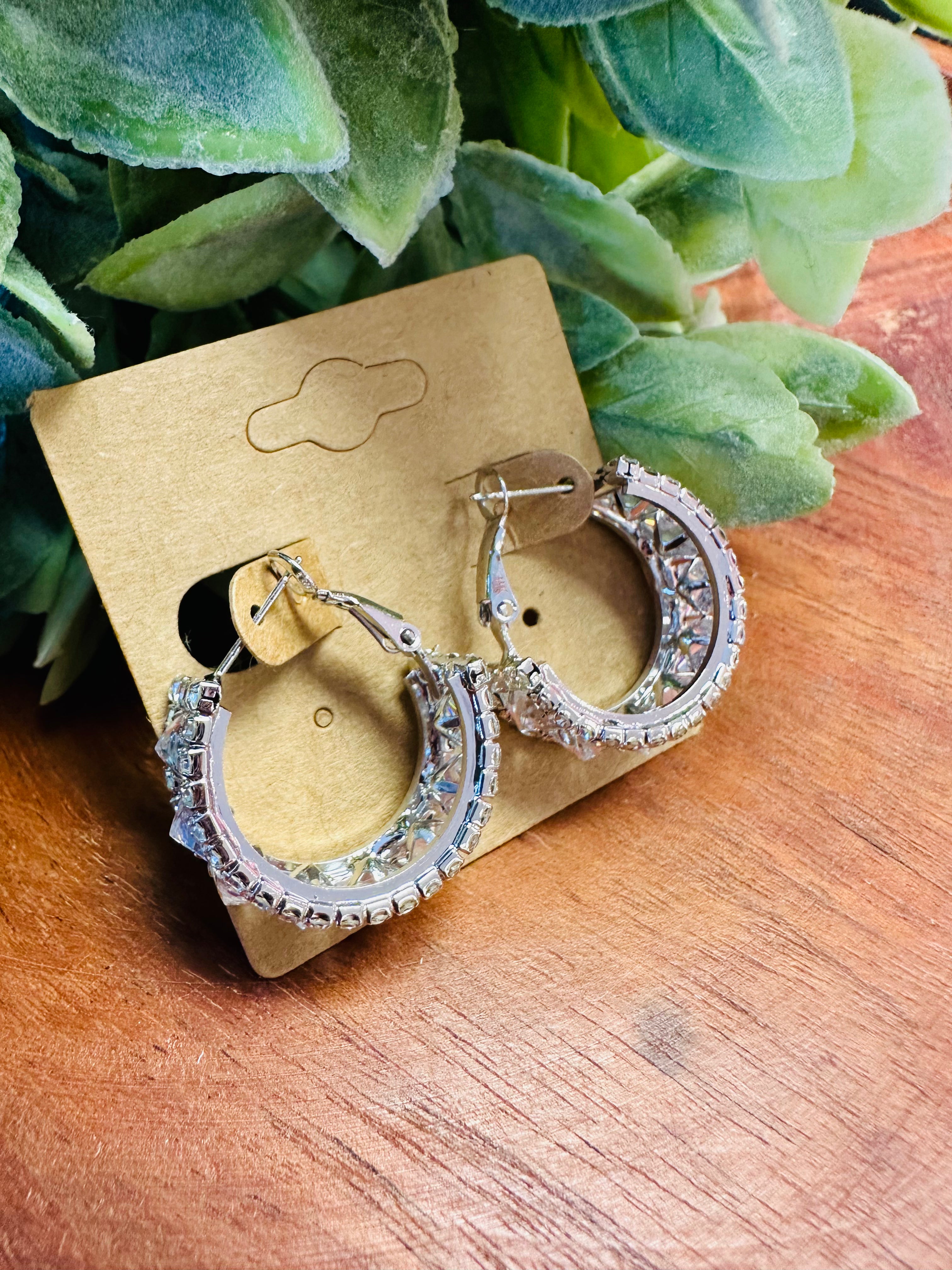 Diamond Hoop Earrings