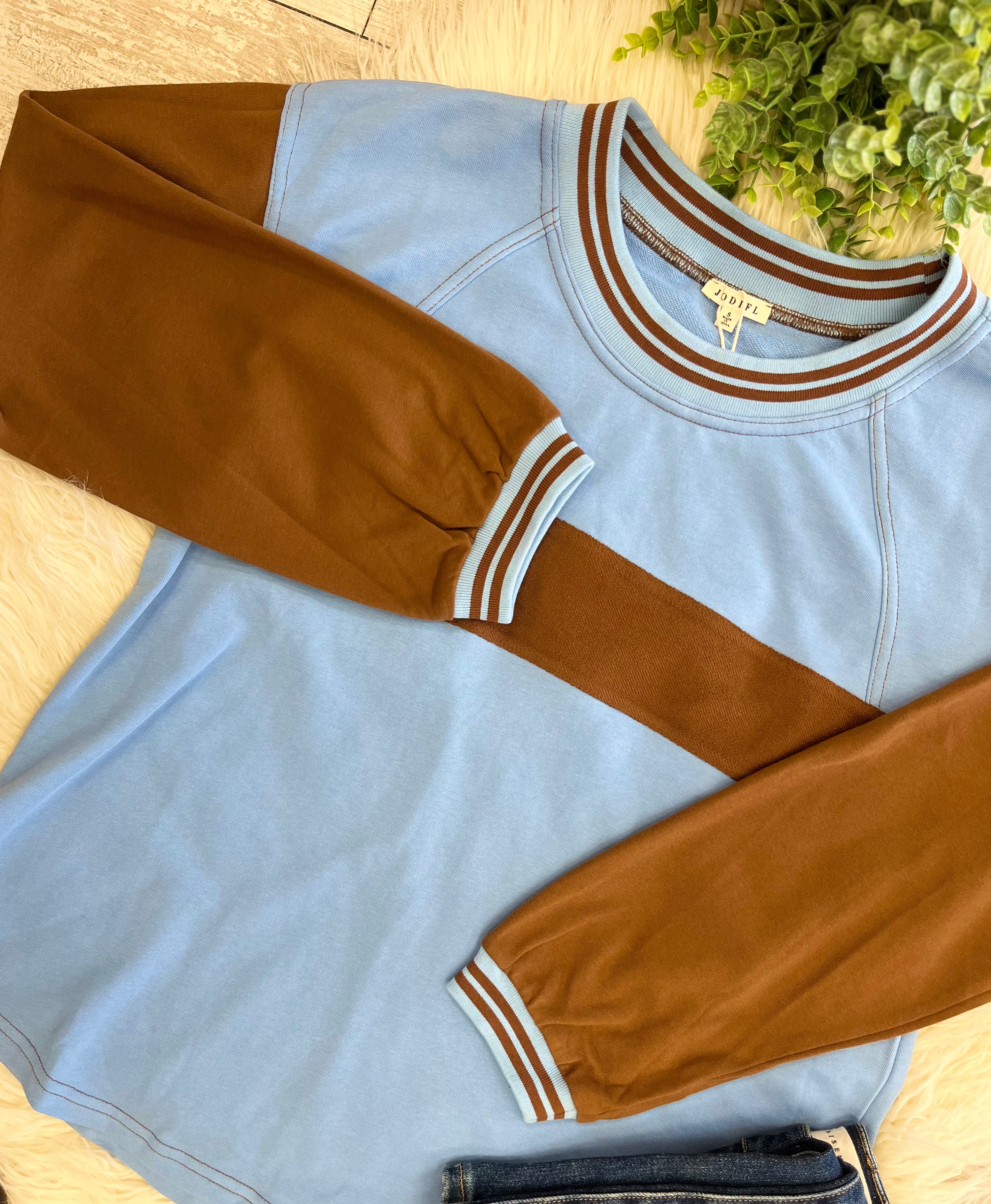 Women’s Blue & Brown Jodifl Long Sleeve - True to size