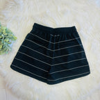 Women’s Evermmee Black Short Set with White Stripes