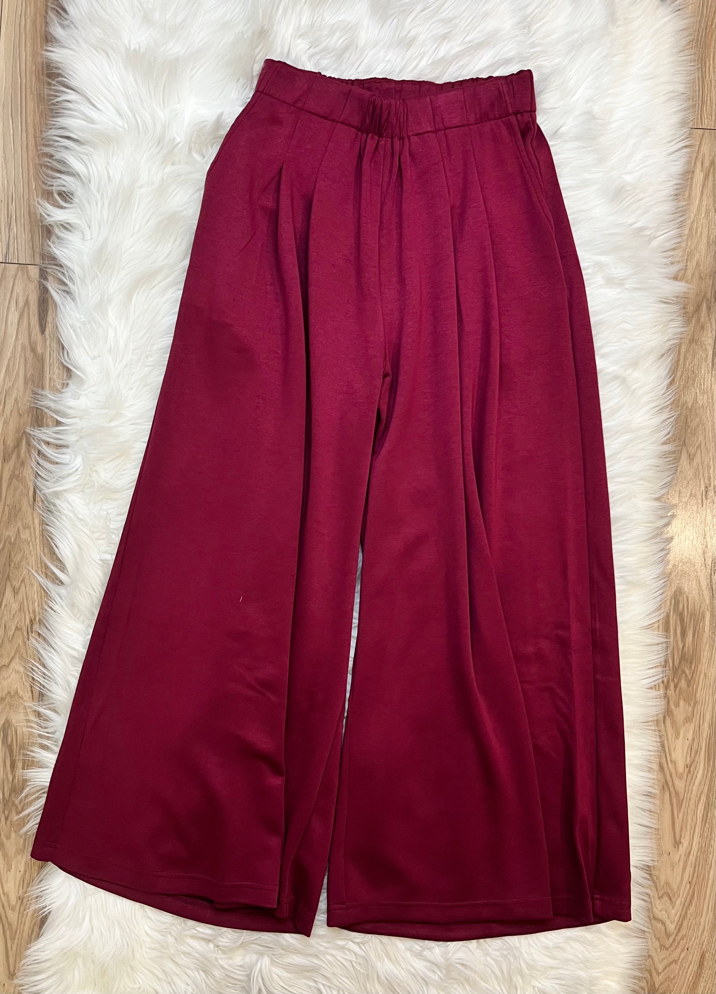 Women’s Umgee Merlot Wide Leg Pants