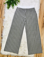 Women’s Zenana Olive Striped Ribbed Pant Set