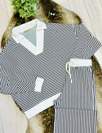 Women’s Zenana White & Black Long Sleeve Set