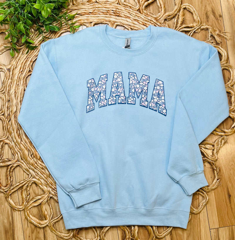 Womens Mama Crewneck Sweater Pullover