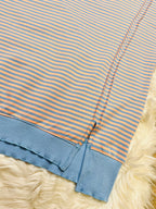 Women’s Evermmee Peach and Blue Striped Top