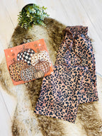 Women’s Regular and Curvy Leopard Print Pants with Pockets- True to Size