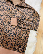 Women’s Evermmee Leopard Quarter Zip Top- True to Size