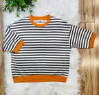 Women’s Blu Pepper Deep Taupe Stripe Top