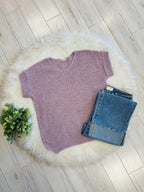 Women’s Zenana Pink and Grey Cuff Sleeve Sweater Top
