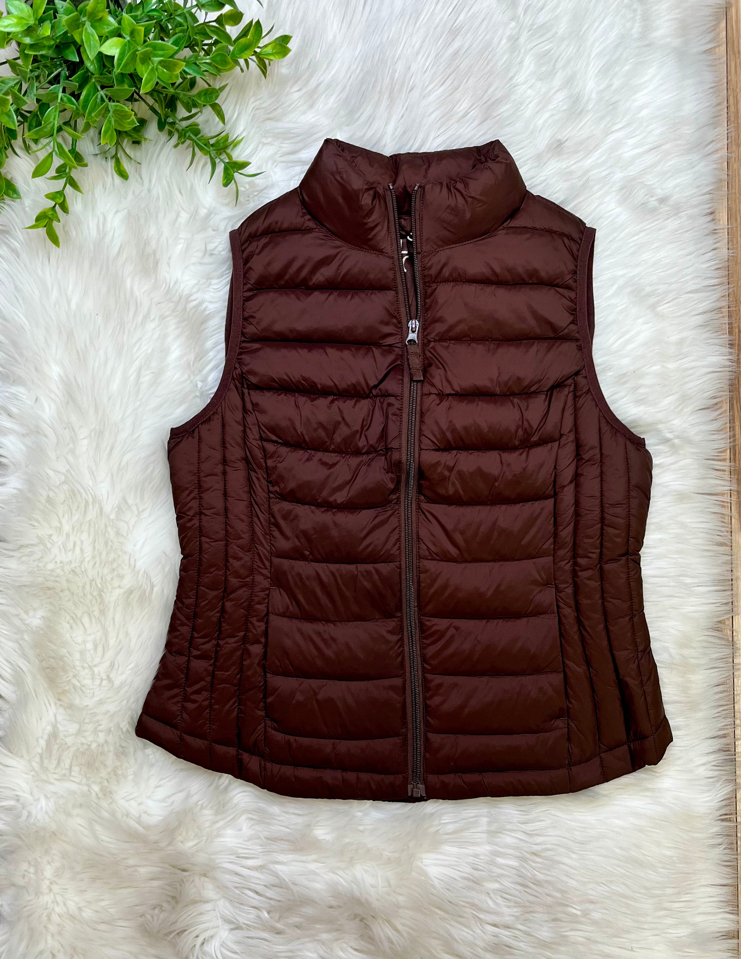 Women’s Love Tree Brown Packable Vest- True to Size Top
